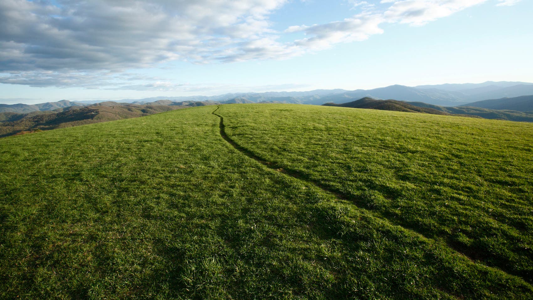 The Appalachian Trail at Max Patch Bald west of Asheville, NC.