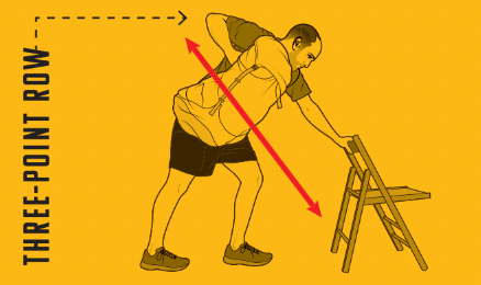 three-point row illustration