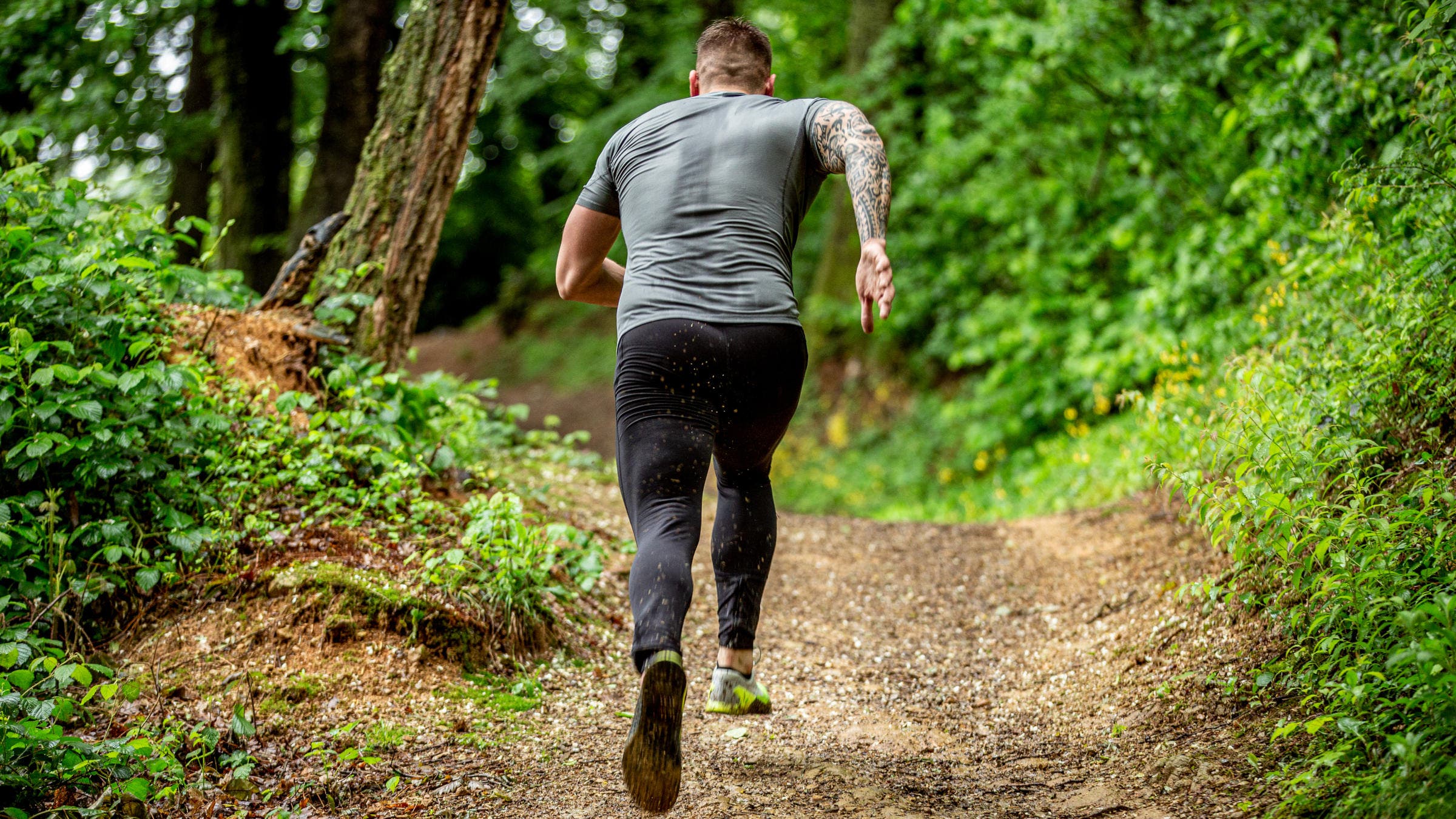 running on the trail