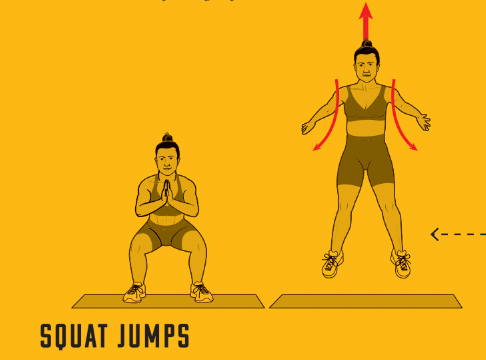 squat jumps illustration