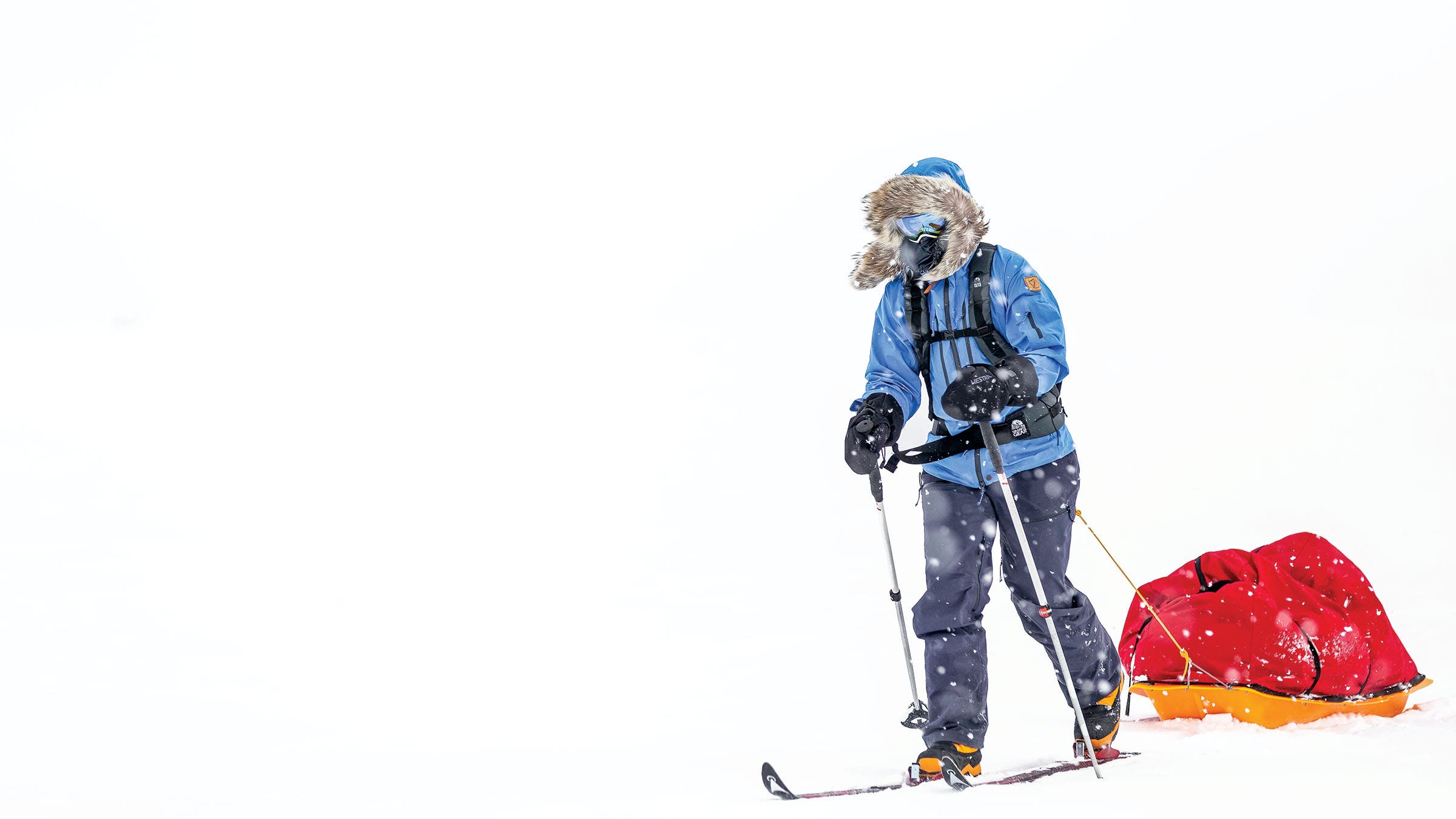 skiing through the cold