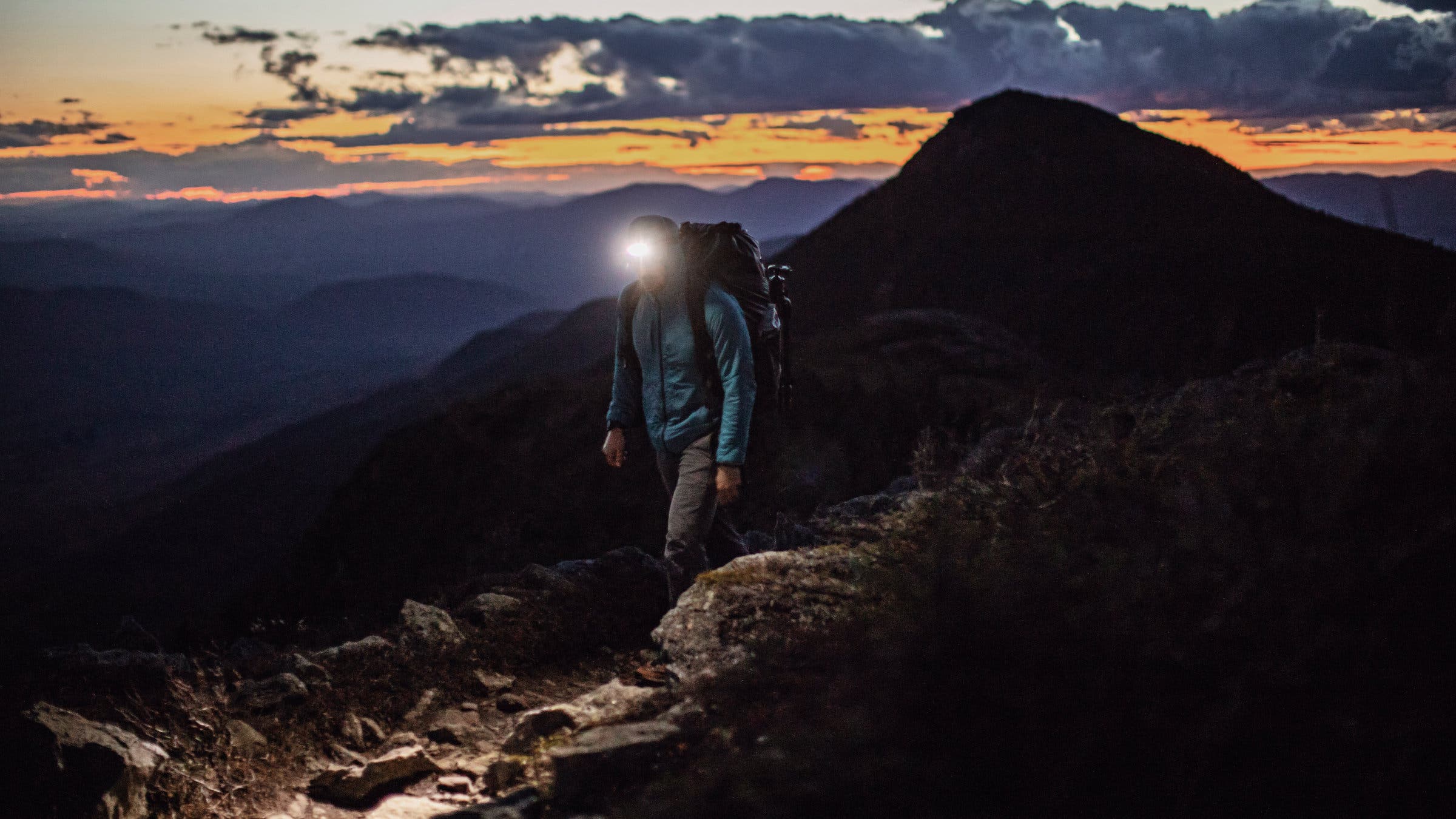 hiking by headlamp