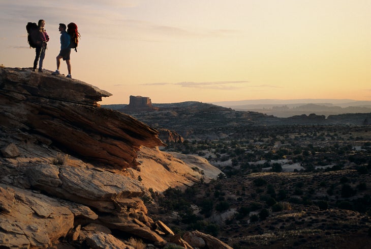 Hikers On The Way To Canyonlands