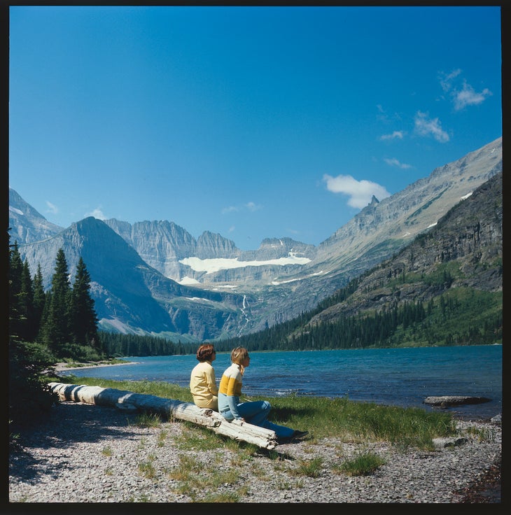 People Viewing Glacier National Park