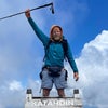 Hiker on Katahdin