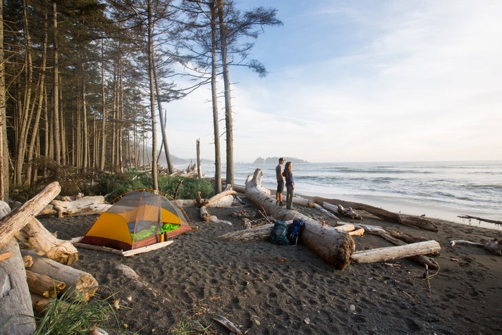 Beach campers