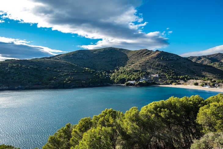 Coastline landscape in Costa Brava, Cala Montjoi in Cap de Creus where the restaurant El Bulli of chef Ferran Adria was located