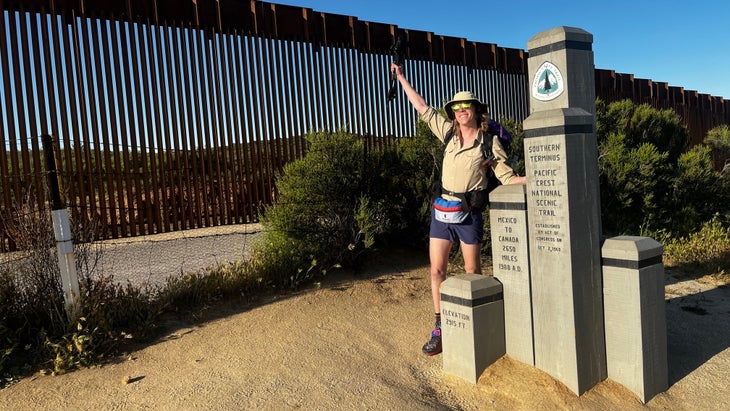 Hiker at terminus