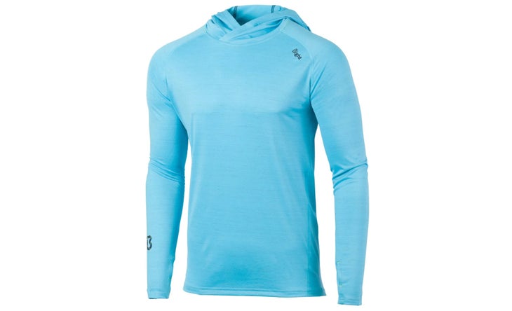 Blue hooded sweatshirt