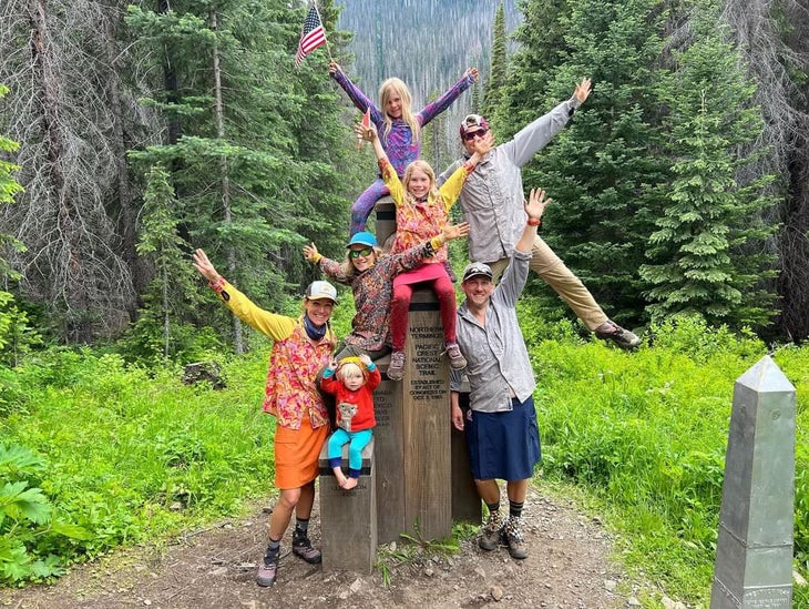 The parents hiking America's longest trails with five kids