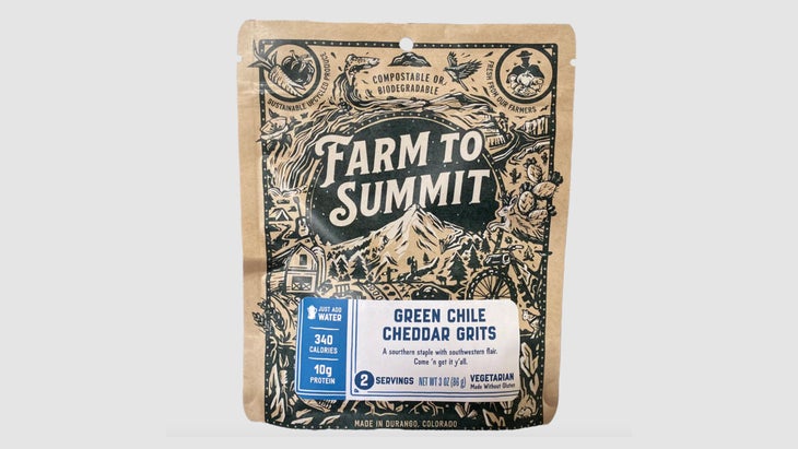 Cheddar green chile grits