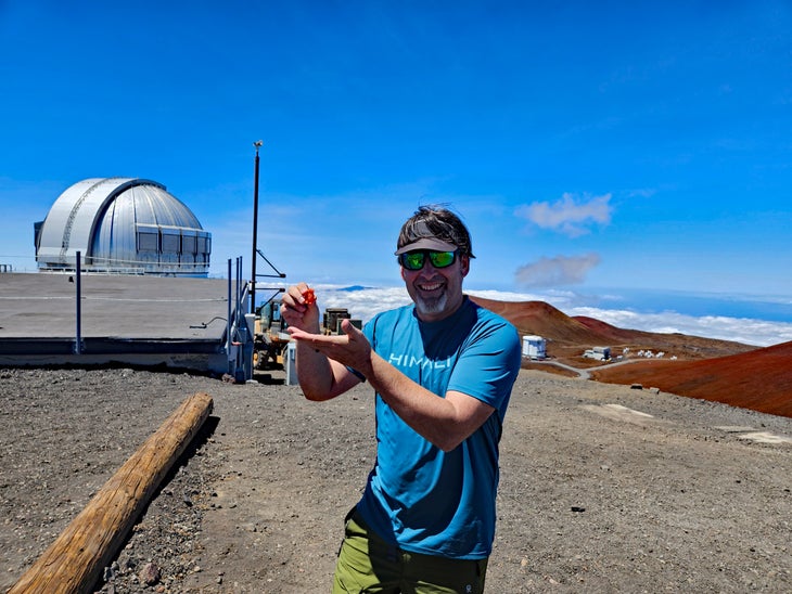 Author James Dziezynski on Mauna Kea