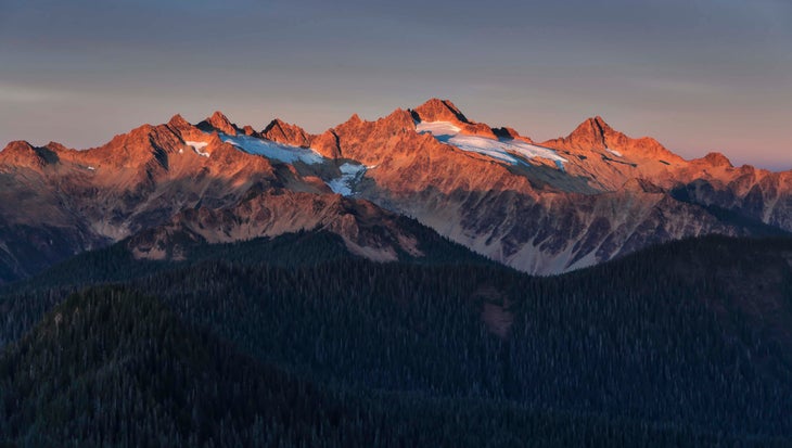 Mountains at sunset