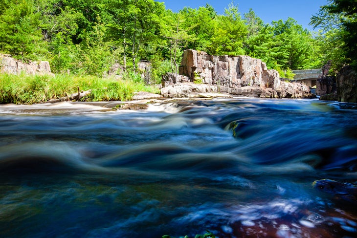 Eau Claire River running through the Dells of the Eau Claire Park