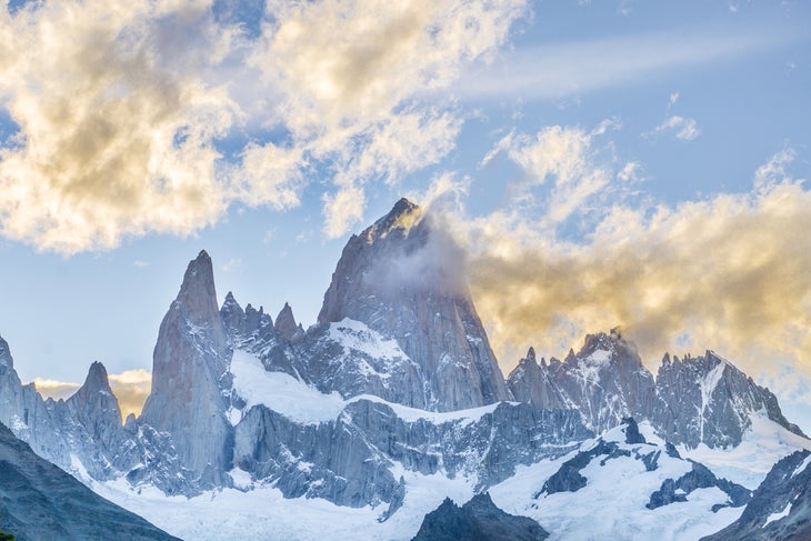 fitz roy outline in argentina patagonia