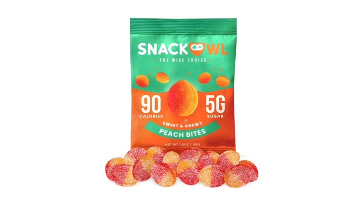 Peach gummy candies