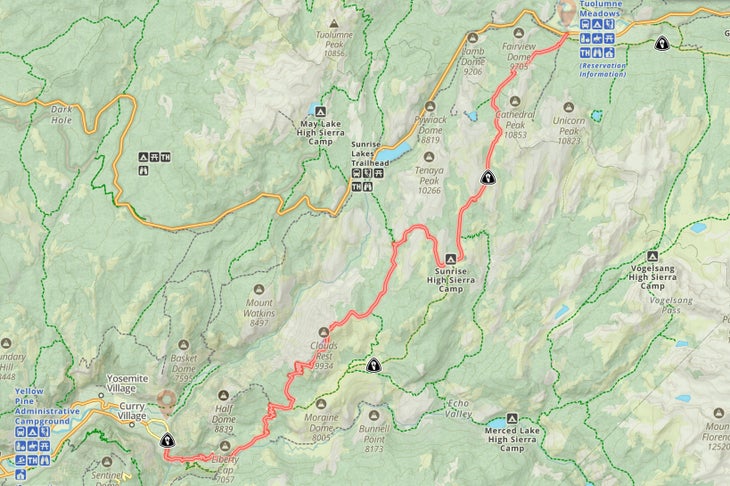 Yosemite Best Trail Miles