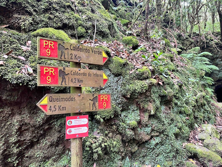 Signage along hike