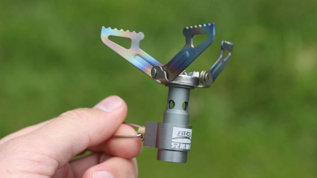 Réchaud De Camping Titane BRS-3000T – 25g, Ultraléger, 3 Supports Pliables, Flamme 2700W, Avec Joint Torique De Rechange