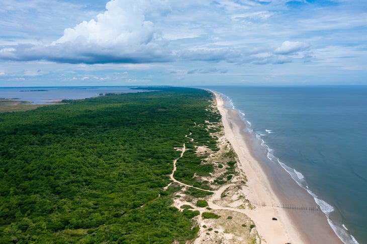 Aerial View of False Cape State Park