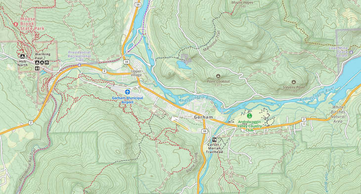 gorham, new hampshire trail town