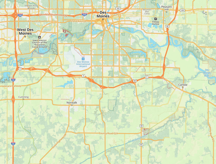 Middle River on Gaia GPS