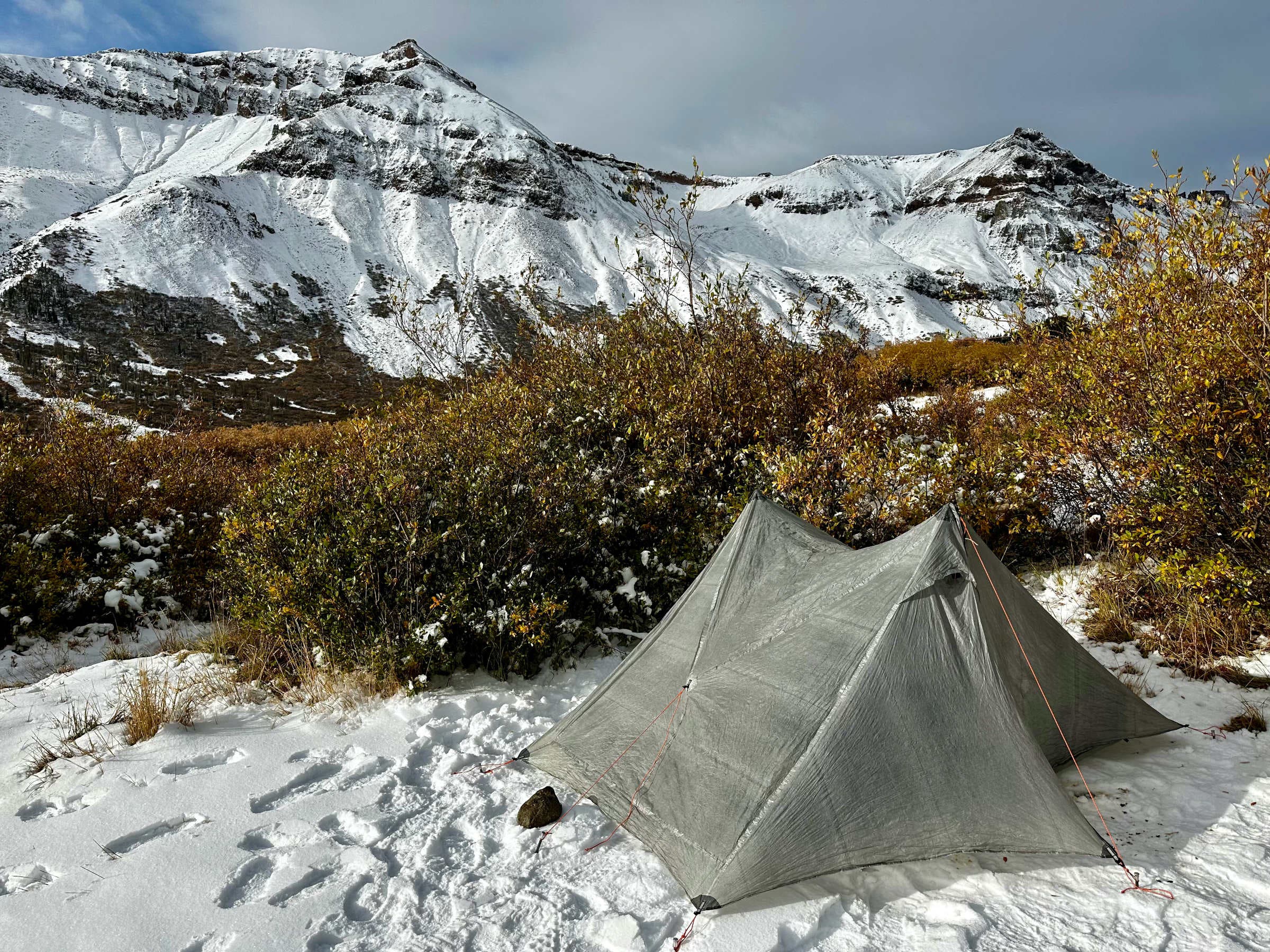 tent on snow