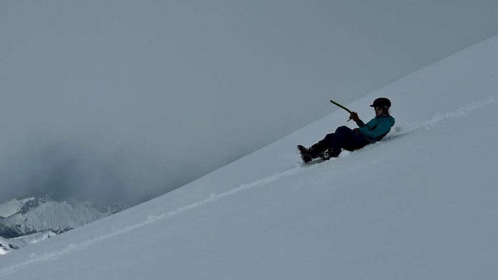 zoe self arrest practice ice axe