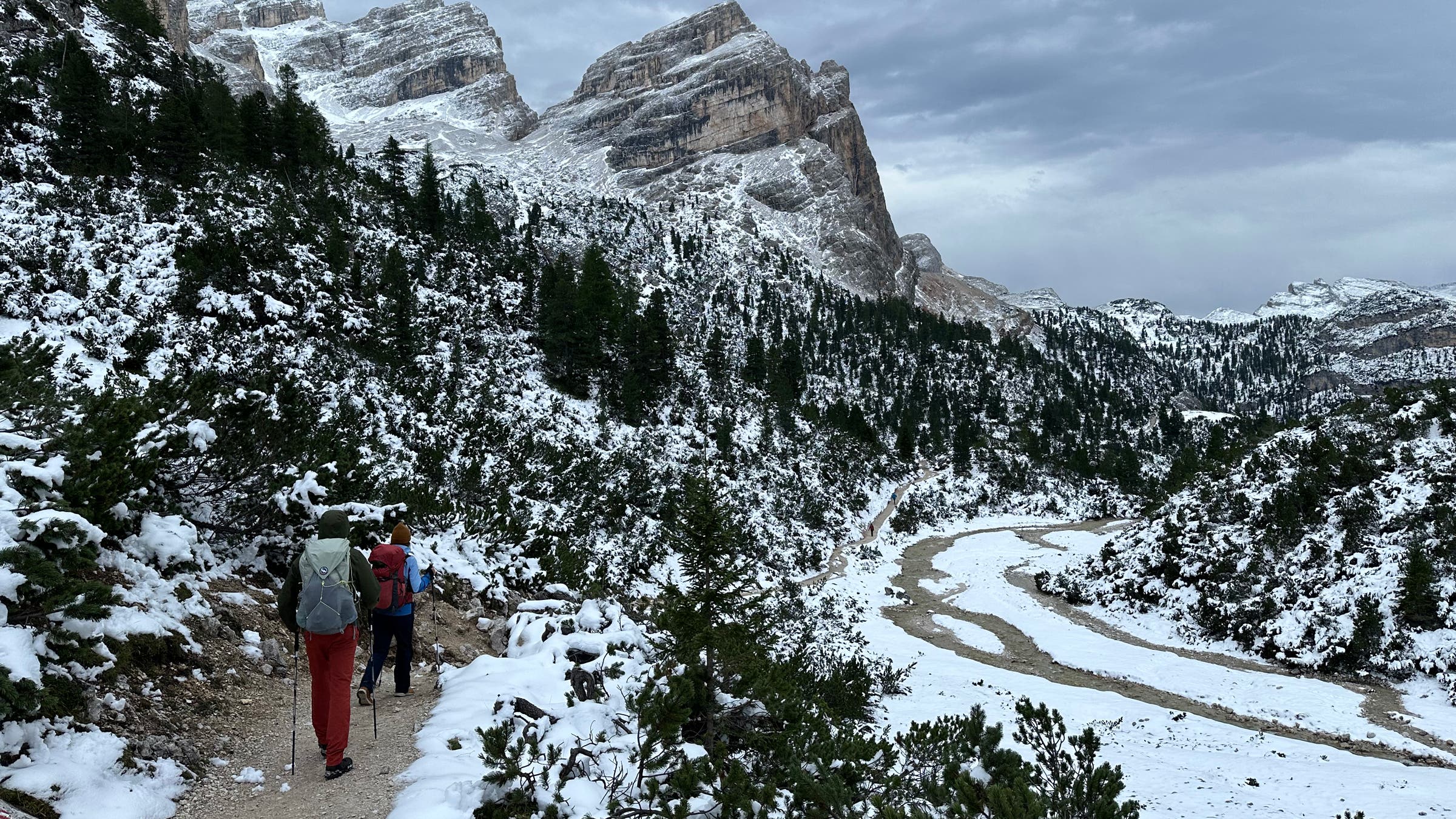 testers in a mountain pass
