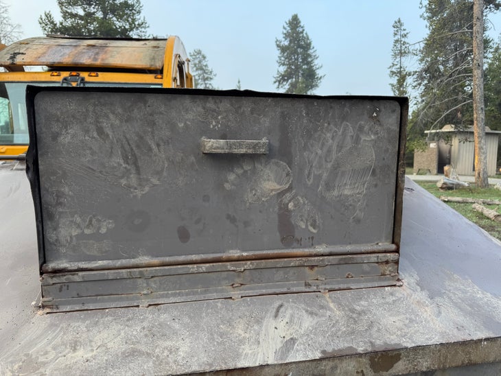pawprints on the trash can yellowstone bear