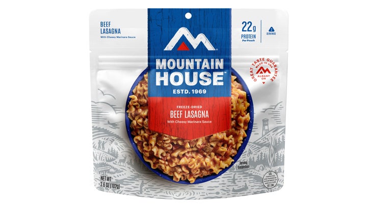 Mountain House lasagna backpacking meal 2025