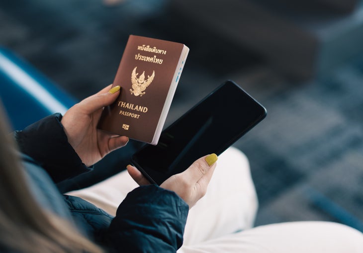 Person holding pass