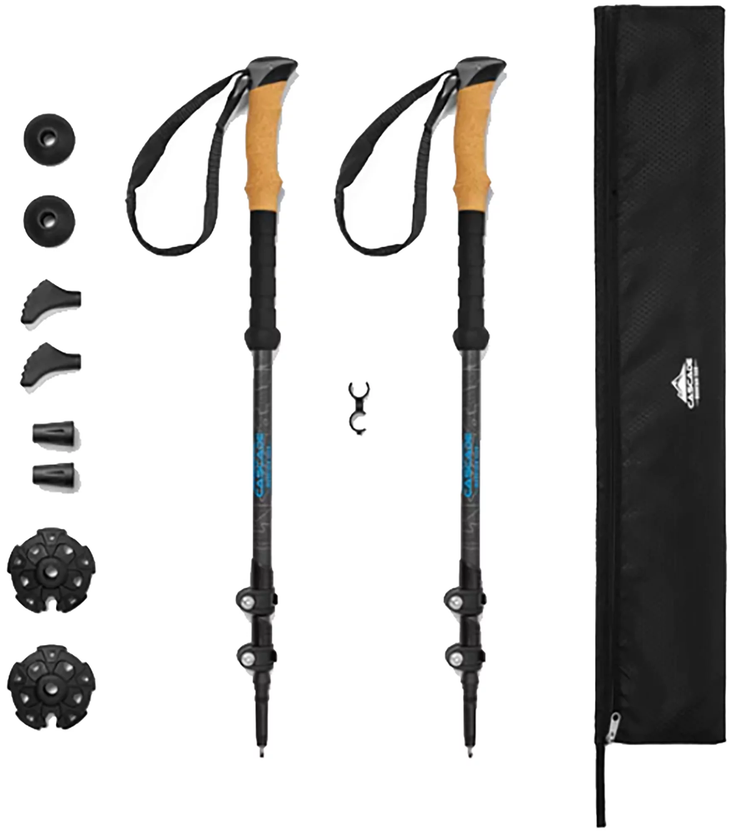 Cascade Mountain Tech Carbon Fiber Quick Lock Trekking Poles