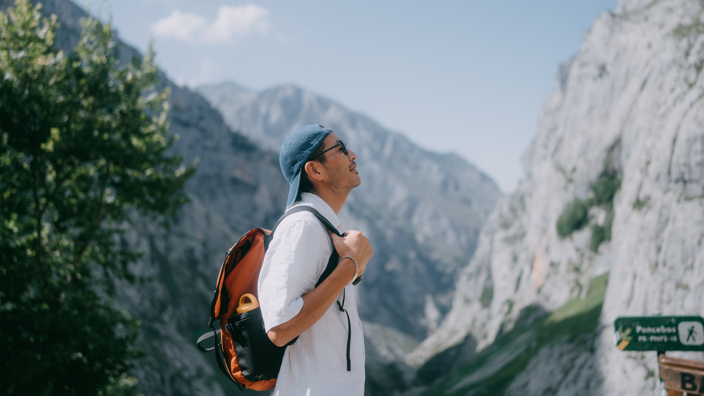 hiker in the mountains