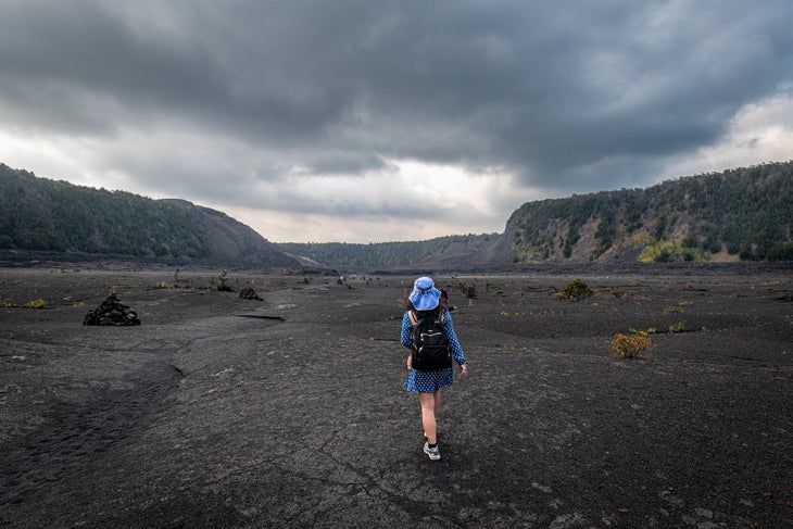 Hiking on the Kilauea Iki Trail in Hawaii Volcanoes National Park