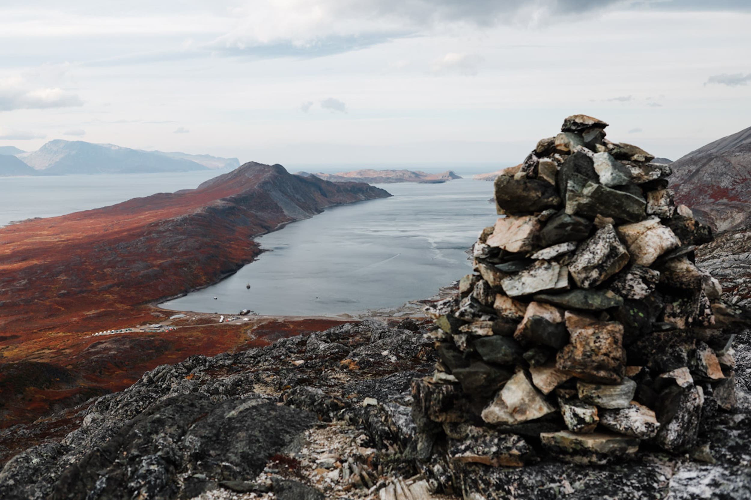 View from ridge along base camp