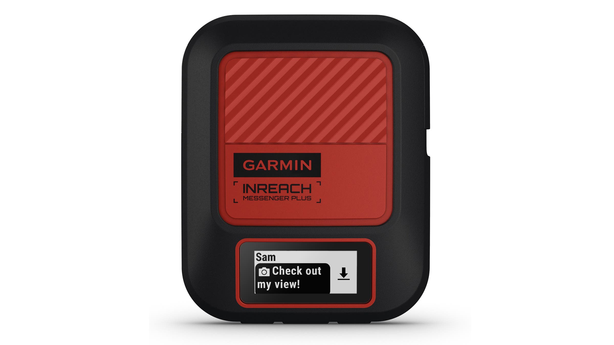 Garmin InReach Messenger Plus red on white background