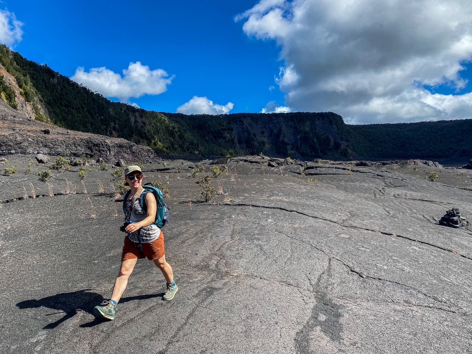 Hawaii Volcanoes Emily on the Kilauea Iki Trail