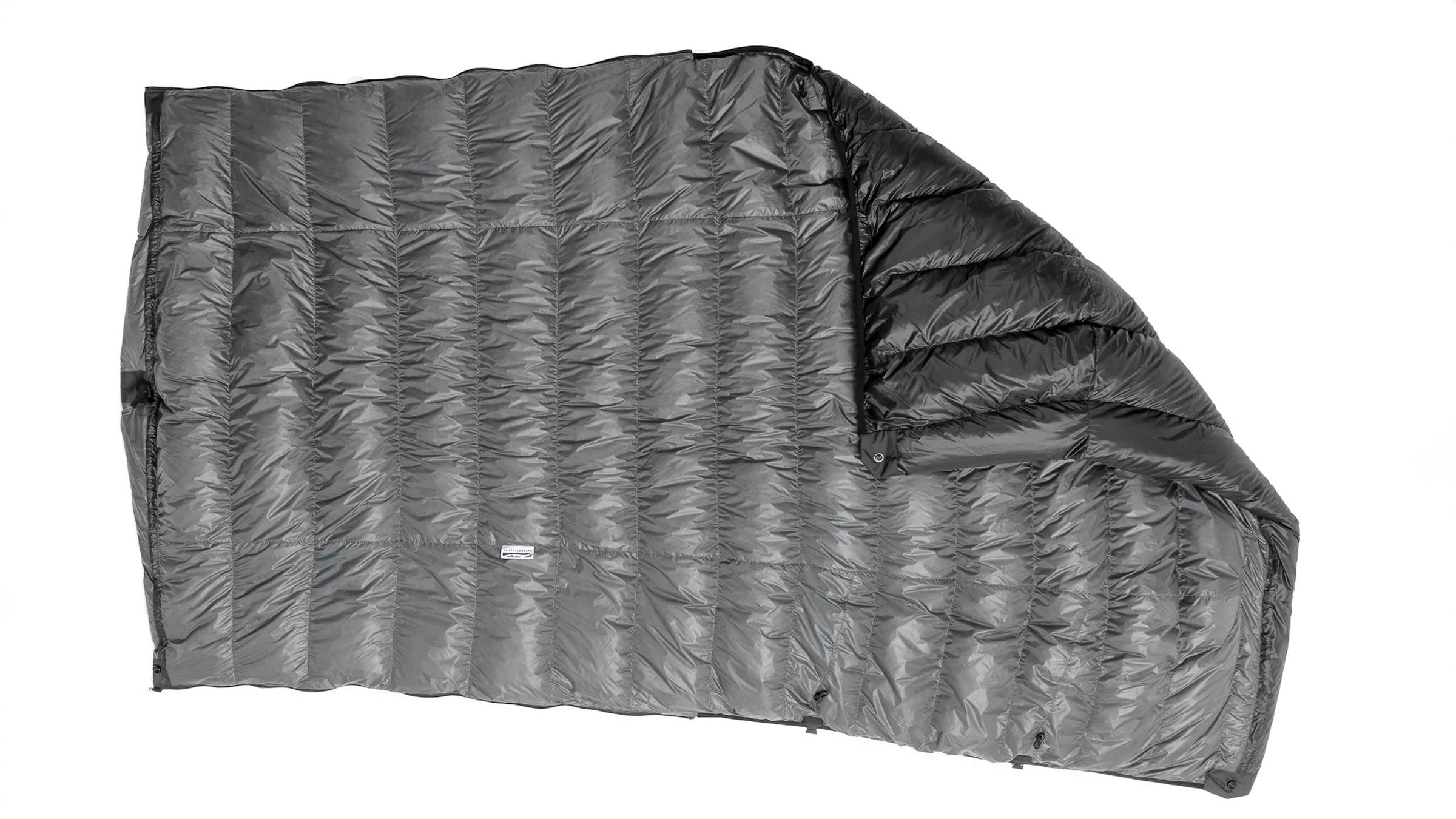 Katabatic Flex 22 grey sleeping bag on white background