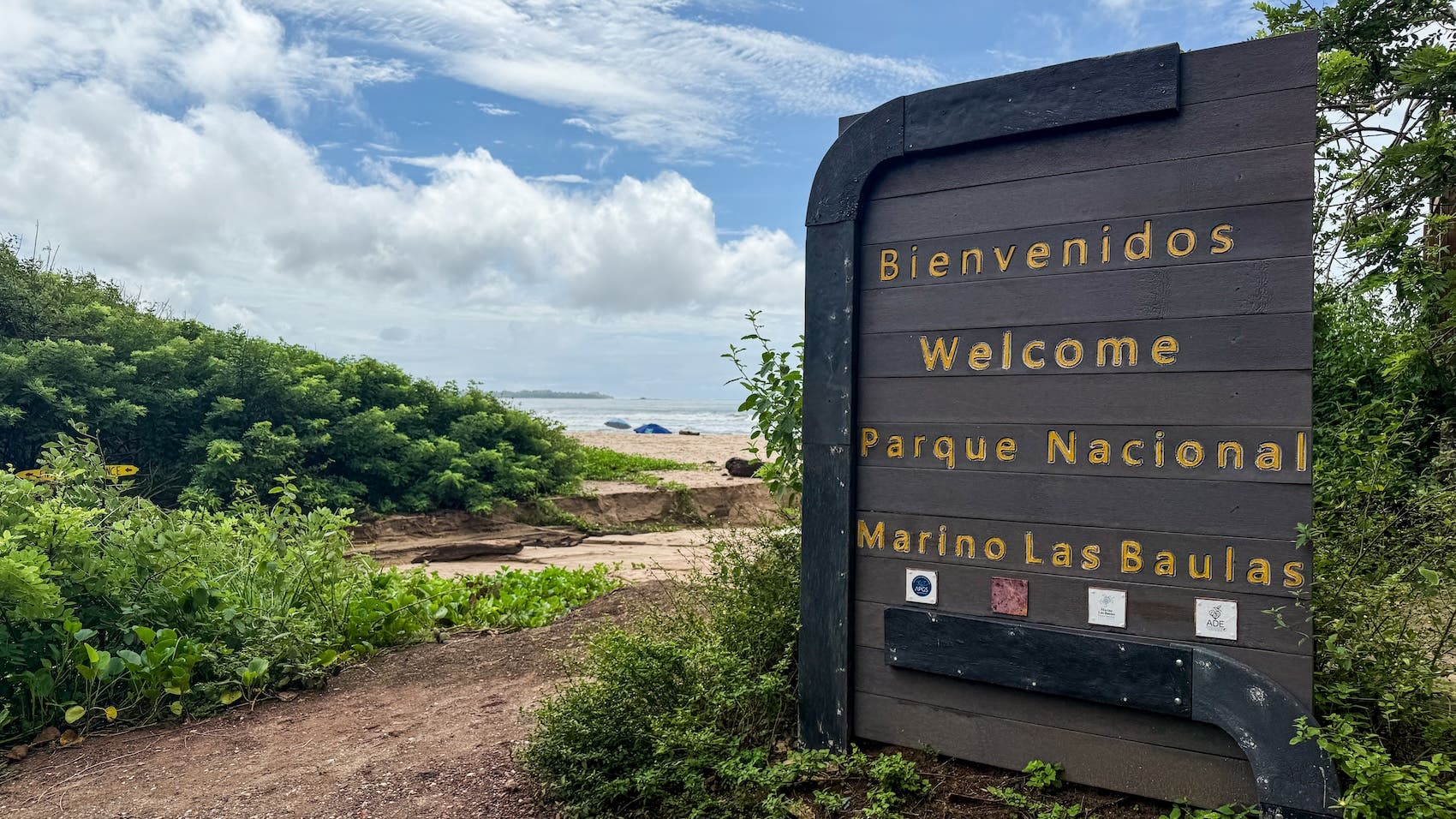 Las Baulas park sign - Costa Rica Beach