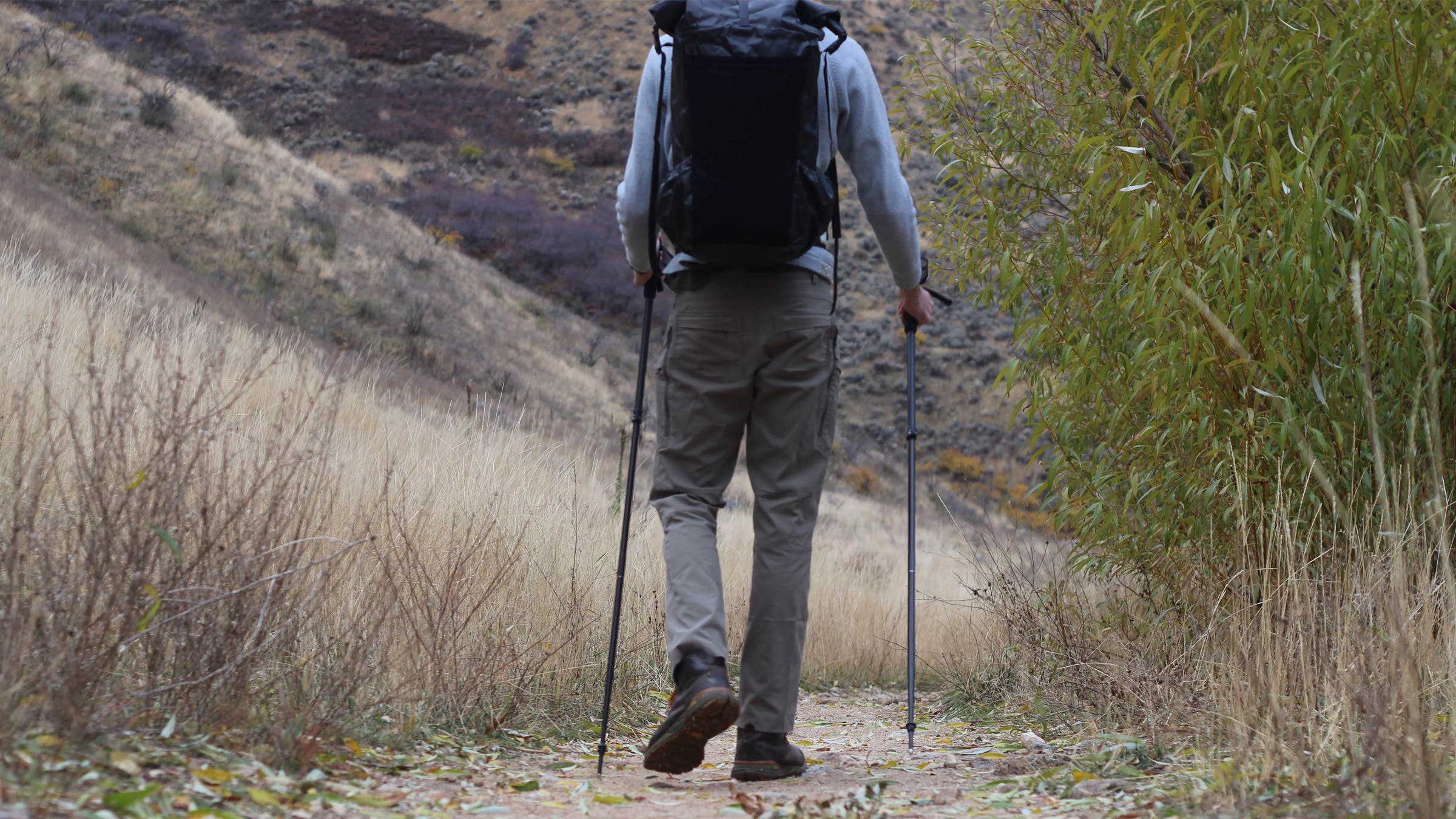 Testing trekking poles