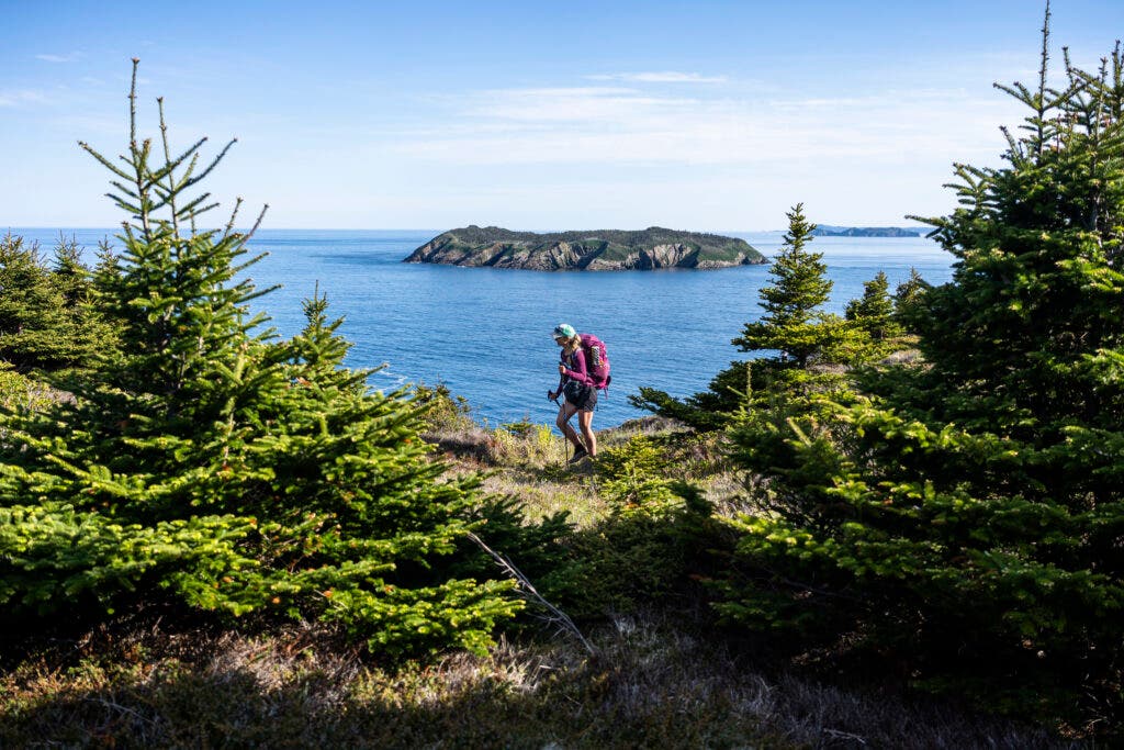 A hiker on Canada's East Coast Trail