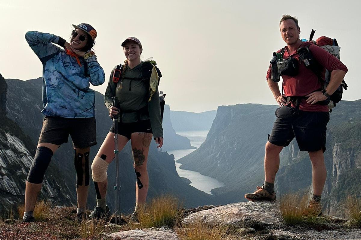 Hikers posing together