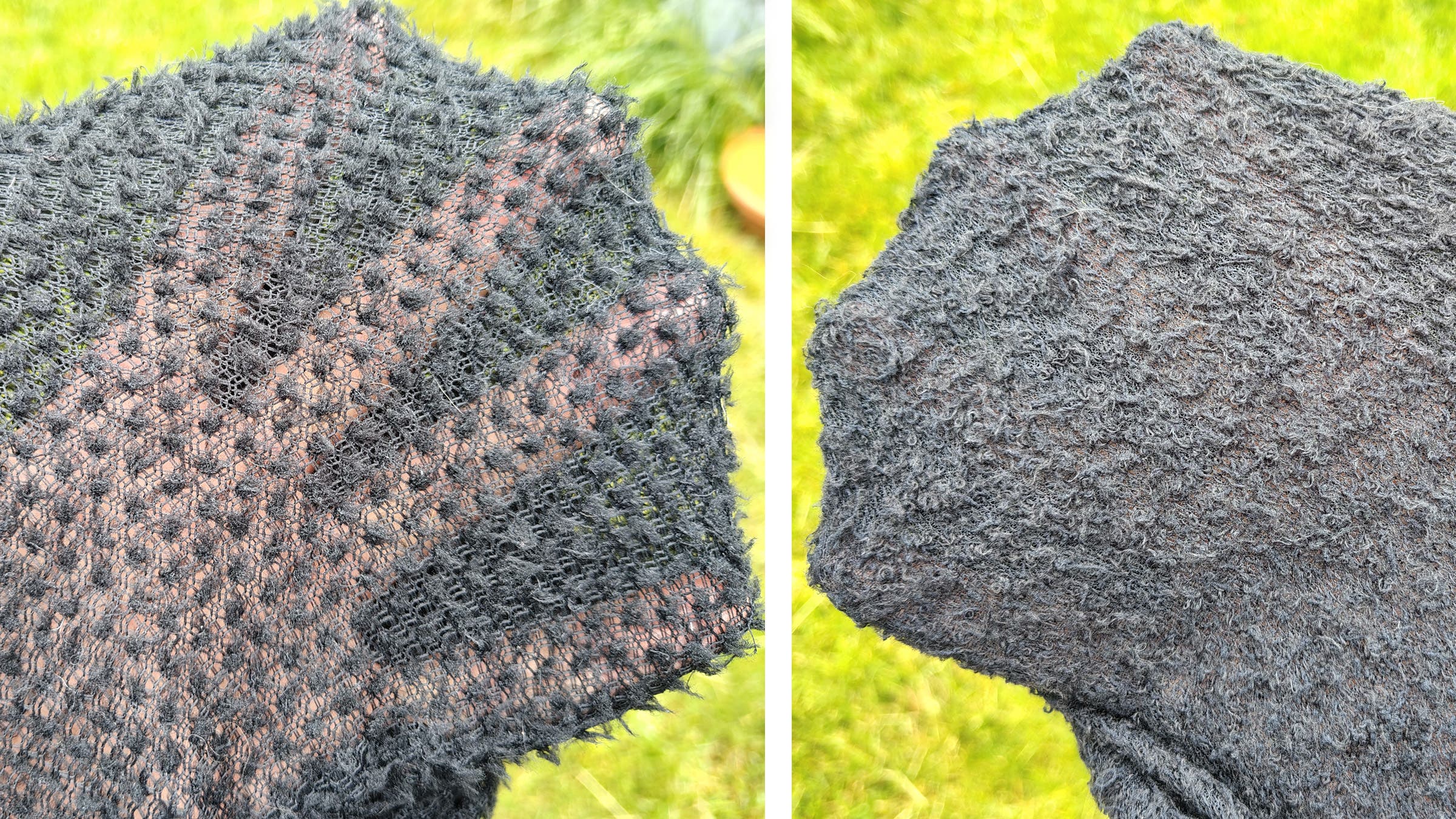 Two ultralight fabrics side by side