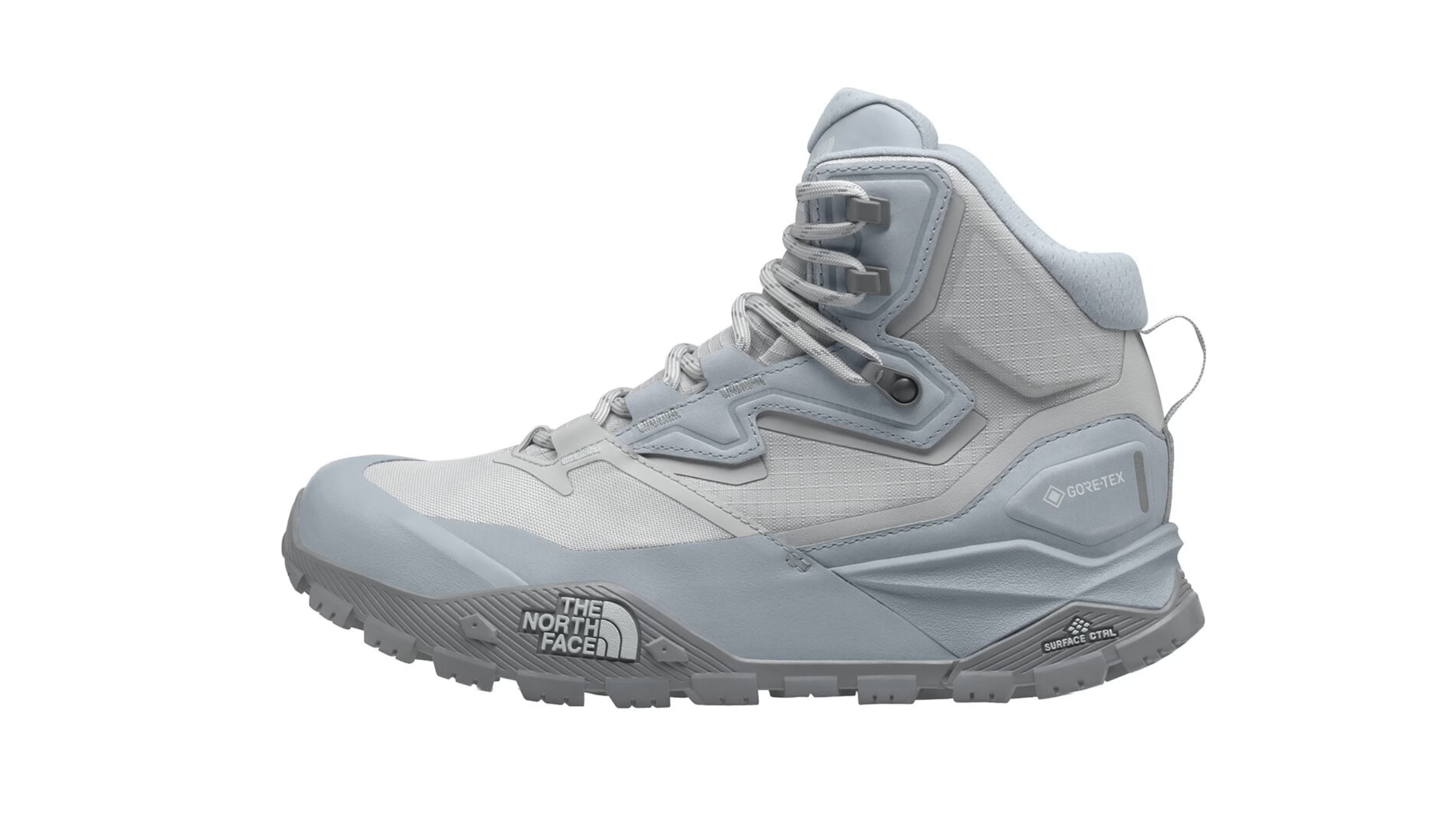 product image of light gray The North Face Offtrail Hike LT Mid GTX women's hiking boot for weak ankles on white background